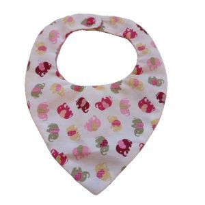 Bavoir Bandana Eléphant rose – PPMC