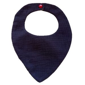 Bavoir Bandana Double gaze Gris