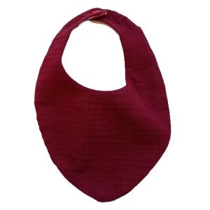 Bavoir Bandana Double gaze Rouge Carmin