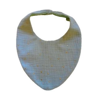 Bavoir Bandana Double gaze Vert d&rsquo;eau